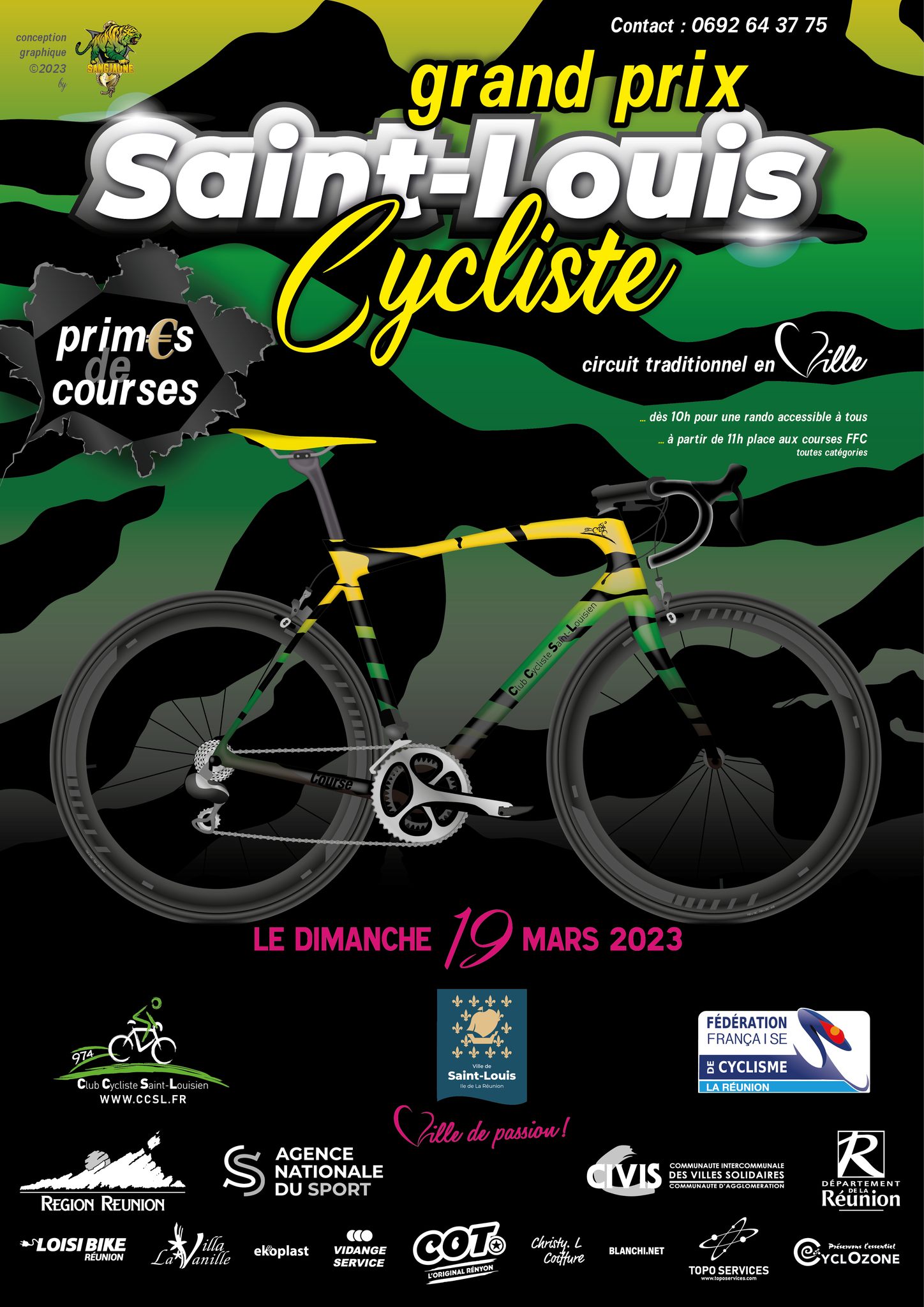 AFFICHE GP Cycliste Ville Saint Louis CCSL