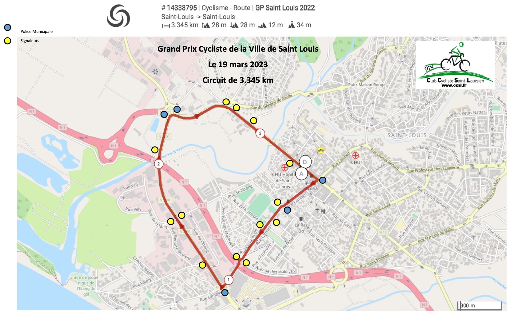 PLAN GP Cycliste Saint-Louis - CCSL
