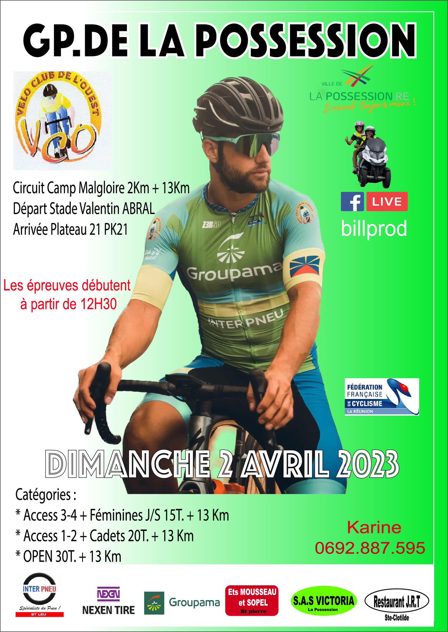AFFICHE GP Cycliste de la Possession 2023 - VCO