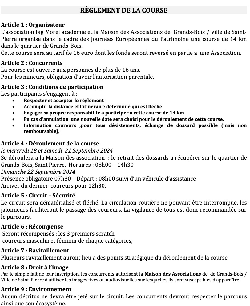 REGLEMENT Course Patrimoine