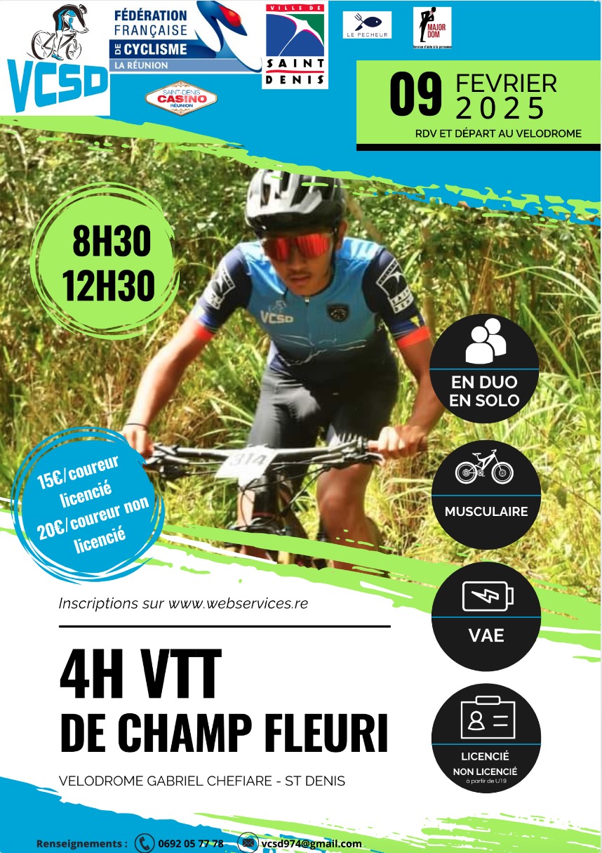 AFFICHE 4H VTT Champ Fleuri VCSD