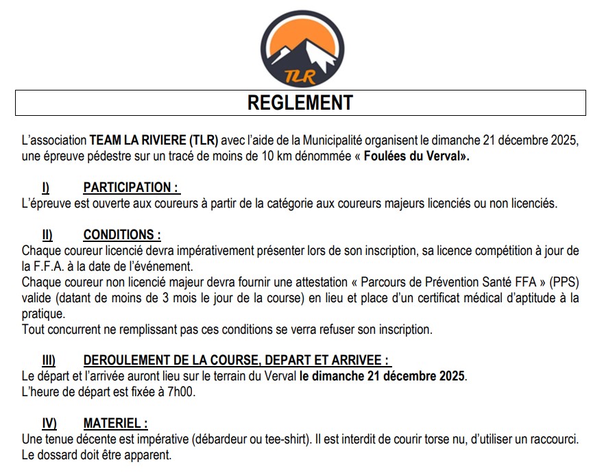 Affiche Foulees Verval