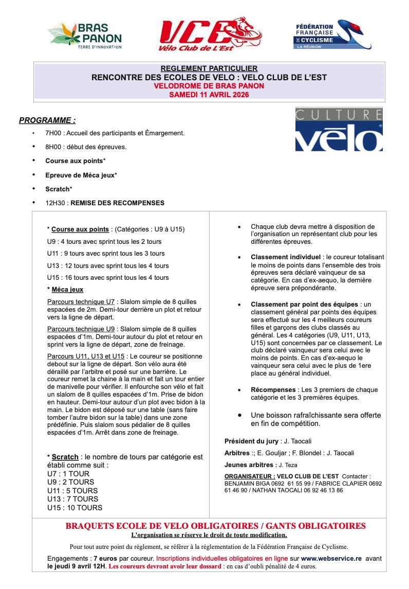 REGLEMENT EDV du VCE 2026